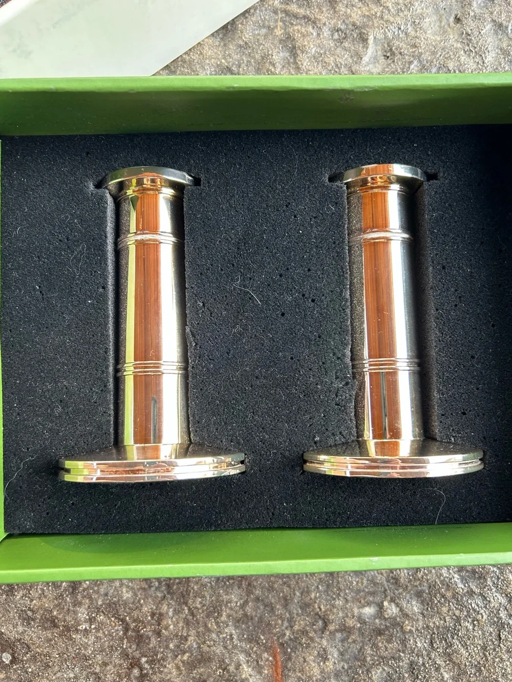 Kate Spade Lenox Pompano Point pair of‎ candlesticks silver plate 5”